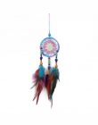 Indyjski wisiorek Dreamcatcher czeski styl Dream Catcher piór pomponem wiatr kuranty ozdoby powiesić dekoracja ścienna do domu