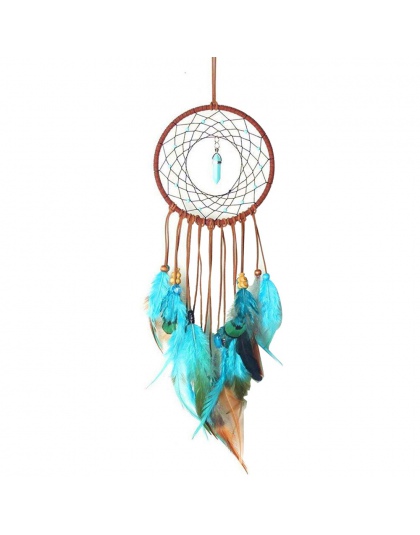 Handmade oryginalność duży gorący zielony Dreamcatcher wiatr kuranty w stylu Indian wisiorek z piórkiem Dream Catcher prezenty R