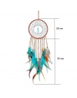 Handmade oryginalność duży gorący zielony Dreamcatcher wiatr kuranty w stylu Indian wisiorek z piórkiem Dream Catcher prezenty R