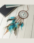 Handmade oryginalność duży gorący zielony Dreamcatcher wiatr kuranty w stylu Indian wisiorek z piórkiem Dream Catcher prezenty R