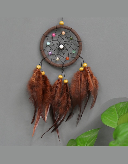 Retro łapacze snów pióra dekoracji wnętrz 1 PC dekoracji dla samochodów Dream Catcher Feather ściany wiszące Trendy w stylu Vint