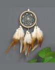 Retro łapacze snów pióra dekoracji wnętrz 1 PC dekoracji dla samochodów Dream Catcher Feather ściany wiszące Trendy w stylu Vint