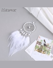 MIAMOR mały różowy i biały Dreamcatcher i wiatr kuranty samochód wisiorek i wystrój domu i ściany wiszące Dream Catcher prezent 