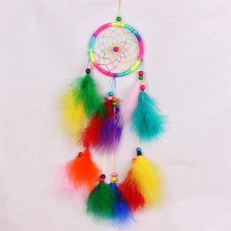 Pióra latające wiatr kuranty Dream Catcher ręcznie robione prezenty Dreamcatcher Home dekoracja na ścianę do sypialni