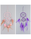 4 kolory sypialnia Deco Dream Catcher z piórami dekoracja na ścianę do sypialni wiatr kuranty