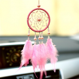 1 pc ręcznie indyjski Dream Catcher netto z pióra wiatr kuranty ściany wiszące Dreamcatcher ozdoby do dekoracji domu wisiorek