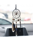 Mrosaa 1 sztuk ręcznie robione indyjskie Dreamcatcher netto pióra wiatr kuranty ściany wiszące rzemiosła Dream Catcher samochód 