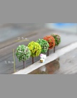 10 sztuk Mini dekoracje ogrodowe żywica drzewo Fairy Garden miniatury drzewa ogród dekoracji Terrarium figurki miniaturowe figur
