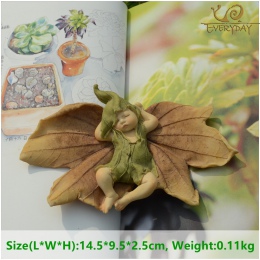 Codzienna kolekcja figurka anioła miniaturowy bajkowy ogród ozdoba liść dla dzieci boże narodzenie ozdoby choinkowe dla domu pre