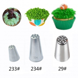 1 Pc lub 3 sztuk/zestaw krem do trawy dysze ze stali nierdzewnej Sugarcraft Decor Cupcake szef końcówka do dekorowania ciasta ru