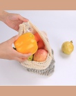 Do przechowywania worki siatkowe domu bawełna warzyw torby 1 PC można prać w pralce, gorąca sprzedaż z sznurkiem owoce i warzywa