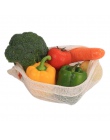 Wielokrotnego użytku z bawełny warzyw worki siatkowe do sklepu spożywczego do przechowywania owoców warzywa torby do przechowywa