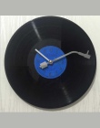 Zegarek kwarcowy okrągły w stylu Vintage tanie zegar ścienny projekt CD czarny płyta winylowa zegar Duvar Saati Horloge Mural ku