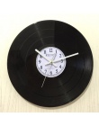 Zegarek kwarcowy okrągły w stylu Vintage tanie zegar ścienny projekt CD czarny płyta winylowa zegar Duvar Saati Horloge Mural ku