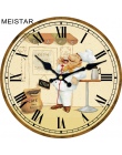 MEISTAR moda zegary ścienne rysunek gotować Design cichy trwałe kuchnia biuro salon malarstwo dekoracyjne sztuki zegarki ścienne