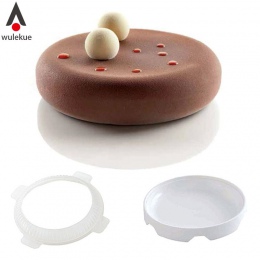 Wulekue okrągła silikonowa forma do ciasta do kremów lody 3d ciastka do pieczenia akcesoria do pieczenia ciasto dekorowanie narz
