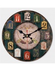 W stylu Vintage dania kuchni projekt duży zegar ścienny kreatywny cichy Home Cafe kuchnia zegary ścienne zegarki wystrój domu Re