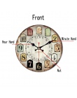 W stylu Vintage dania kuchni projekt duży zegar ścienny kreatywny cichy Home Cafe kuchnia zegary ścienne zegarki wystrój domu Re