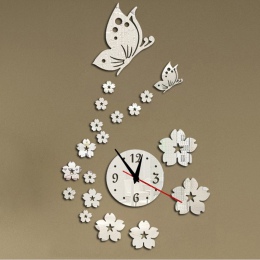 2015 nowy gorący akrylowe zegary zegarek zegar ścienny nowoczesny design 3d lustro kryształowe zegarki dekoracji salonu darmowa 