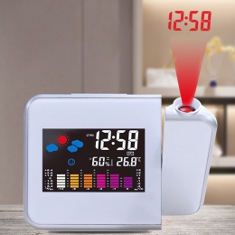 Konesky gorąca sprzedaż Led budzik projekcyjny nowoczesna dekoracja zegar na pulpicie uczeń nocna drzemki budzik zegar regulacji