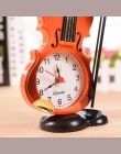 2 kolory kreatywny zegar stołowy uczeń skrzypce prezent skrzypce kwarcowy Alarm zegar na biurko rzemiosło plastyczne Drop Shippi