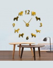 Różnych ras psów duży zegar ścienny miłośników psów właścicieli zwierząt domowych wystrój domu gigantyczny zegar ścienny nowocze
