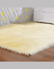 Luksusowe owłosione dywany kożuch zwykły futro skóry puszyste sypialnia Faux maty zmywalne sztuczne tekstylne powierzchnia plac 