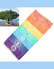 Gobelin ścienny Rainbow mata plażowa Mandala koc ścianie wisi gobelin pasek ręcznik joga prać w pralce Super pluszowe budowy