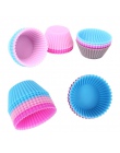 Zestaw 12 sztuk (1 tuzin) 3 cm Mini foremka do babeczek okrągłe ciasto silikonowe foremki do pieczenia Cupcake Pan