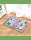 Wycieraczka dywany para koty drukuj maty podłogowe kuchnia dywany łazienkowe 40X60or50x80cm