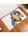 Nowoczesne maty flanelowe piękny pies drukowanie dywany antypoślizgowa mata podłogowa kuchnia salon dywaniki na zewnątrz zwierzą