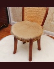 Miękkie sztuczne dywan z owczej skóry krzesło pokrywa sztuczna wełna ciepły włochaty dywan 30x30 CM tappeto cucina okrągły dywan