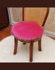 Luksusowe okrągły kożuch włochaty dywan do salonu Faux Mat poduszka na siedzenie futro zwykły puszysty miękki obszar dywan Tapet