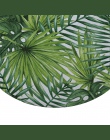 Miracille okrągłe dywany dla pokoju gościnnego zielony Tropical drukowane salon sypialnia krzesło dywaniki do kąpieli wc dekorac
