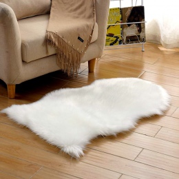 Urijk 1 pc futro sztuczna kożuch włochaty dywan dla sypialnia salon skóry futra zwykły dywany puszyste dywany zmywalne Faux Mat