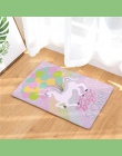 Jednorożec mata podłogowa Cartoon drukowane Suede dywan dekoracji wnętrz mata łazienkowa do kąpieli wc dywan kuchnia dywan