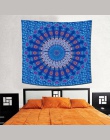 Elegancki paw drukowane Tapestry czechy Mandala kwiatowy dywan ściany wiszące gobelin dla dekoracje ścienne mody plemię styl