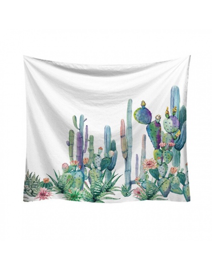 Mody gobelin zielony kaktus wzór w stylu dekoracyjne kaktus akwarela wiszące gobeliny ścienne dekoracja domowa przedstawiająca k