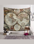 Mapa świata wzorzec gobelin ścienny ściany wiszące koc dom DecorHome dekoracje maszyna Imprimer w Tissu Shabby Chic
