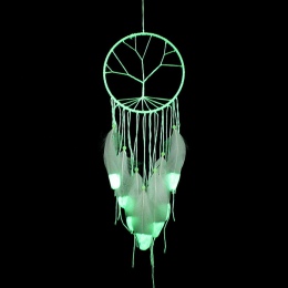 Fajne fluorescencyjne Dream Catcher kryty ręcznie wykonany wisiorek ozdoby prezent na Walentynki Noctilucous wiatr kuranty ozdob