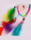 Home Decoration kolorowe Dream Catcher okrągła z piór powiesić rzemiosło Handmade Home wiszące dekoracje rzemiosło moda wiatr ku