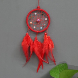 Pióro gorąca sprzedaż Dream Catcher 1 PC łapacze snów w stylu Vintage okrągłe pióra ściany wiszące dekoracje do domu dekoracji d