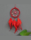 Pióro gorąca sprzedaż Dream Catcher 1 PC łapacze snów w stylu Vintage okrągłe pióra ściany wiszące dekoracje do domu dekoracji d