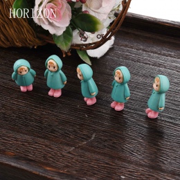 5 sztuk/zestaw Mini dziewczyna bajki ogród figurki miniaturowe rzemiosło żywicy ozdoba gnomy mech terraria dekoracje domu