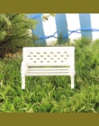 Nowy 1 PC Mini białe ławki wróżka lalka krzesła Terrarium Moss Decor figurki ogród miniatury mikro krajobraz akcesoria