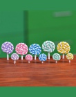 ZOCDOU 4 sztuk fałszywe Lollipop Lolly cukru bochenek grzyb ogród przytulny Rainbow Model małe figurki rzemiosło Ornament miniat