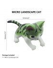 Domu dekoracje ogrodowe ozdoby Mini żywica kot zwierząt figurka ogród figurki miniaturowe ogród gnomy Micro krajobraz wystrój