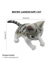 Domu dekoracje ogrodowe ozdoby Mini żywica kot zwierząt figurka ogród figurki miniaturowe ogród gnomy Micro krajobraz wystrój