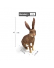 Symulacja mini królik model zwierzęcia rysunek zając figurka wystrój domu miniaturowy bajkowy ogród akcesoria nowoczesne statua