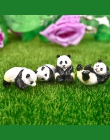 4 sztuk/zestaw Cute Panda mech mikropejzaż Terrarium figurka dekoracji żywica śmieszne Panda dzieci ozdoba bajki ogród miniaturo
